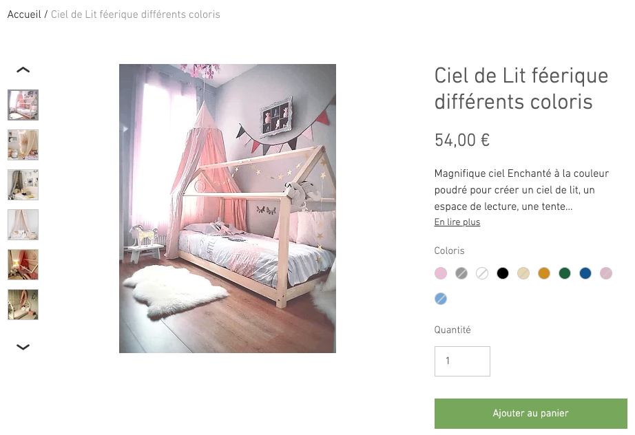 Exemple fiche produit décoration chambre enfant