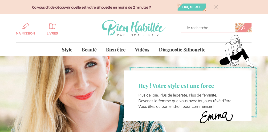 Le bog mode "Bien habillée" utilise le content marketing pour créer une communauté