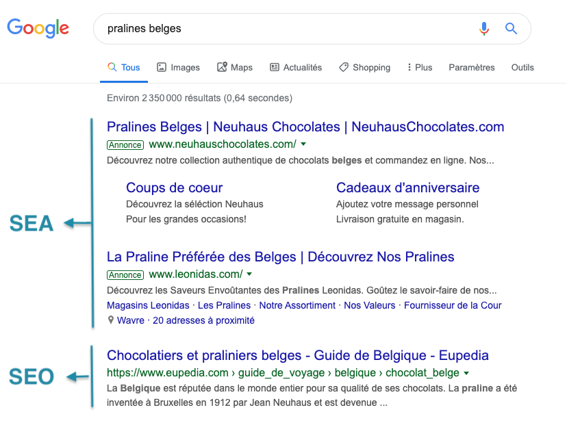 Quelle différence entre le référencement naturel et le référencement payant?
