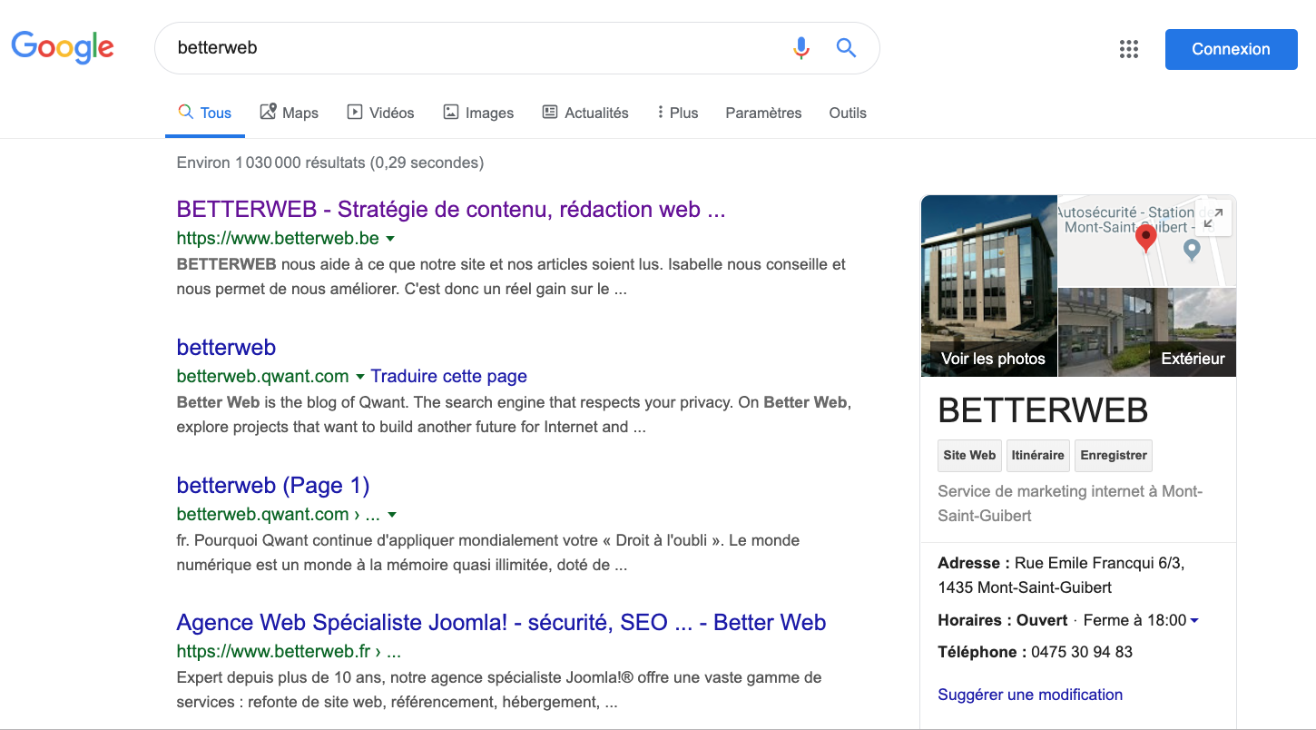 Positionner son site sur le nom de son entreprise n'a aucune utilité en termes de SEO