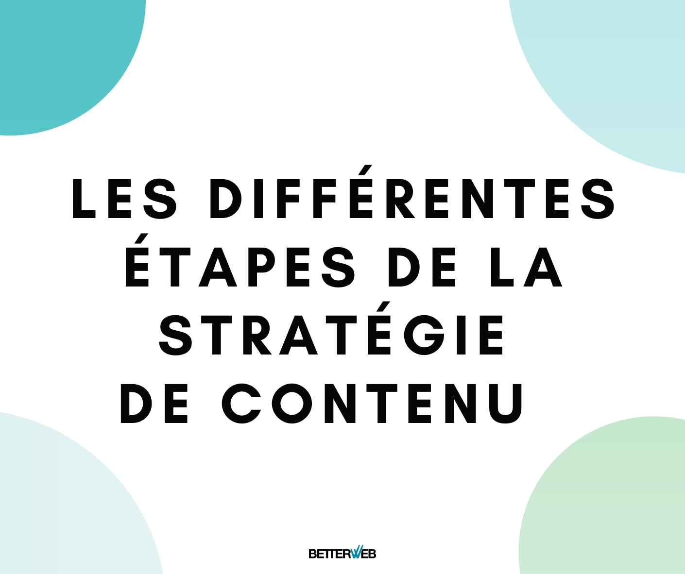 Les différentes étapes de la stratégie de contenu