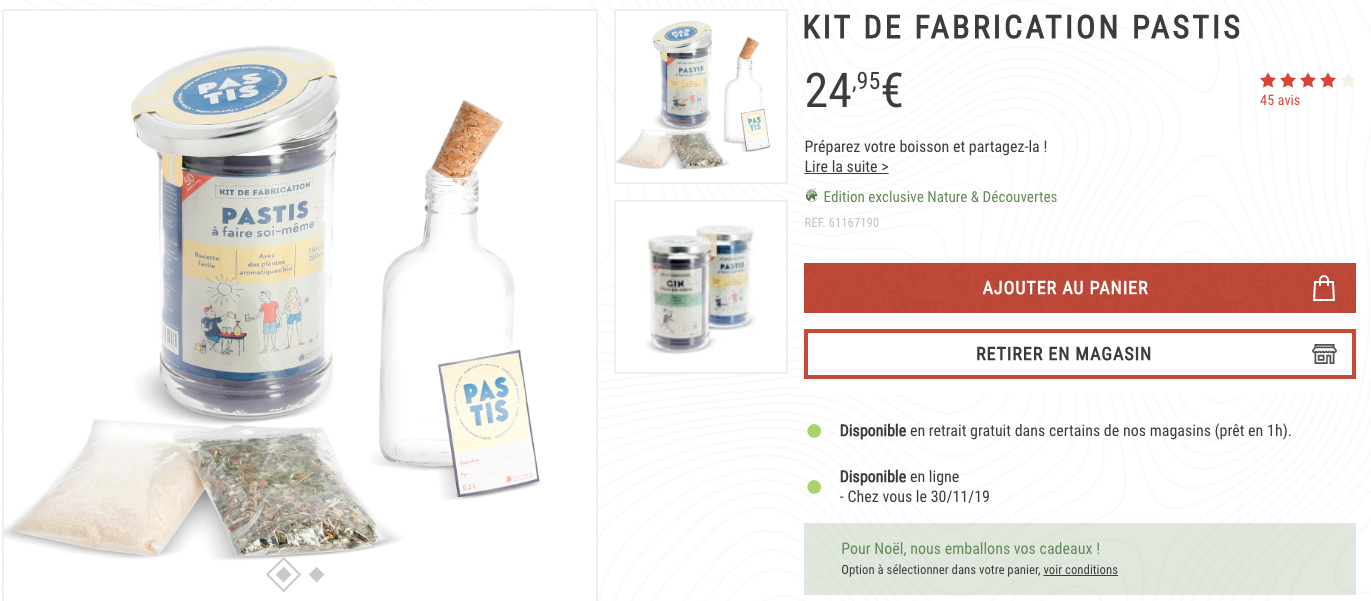 Exemple fiche produit Nature et Découvertes