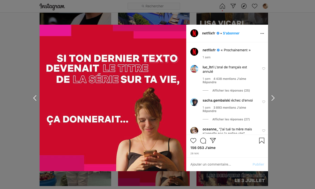 Netflix se sert des réseaux sociaux pour se démarquer des concurrents sur Internet