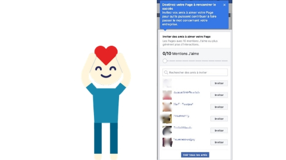 Inviter ses amis à rejoindre sa nouvelle page Facebook Entreprise